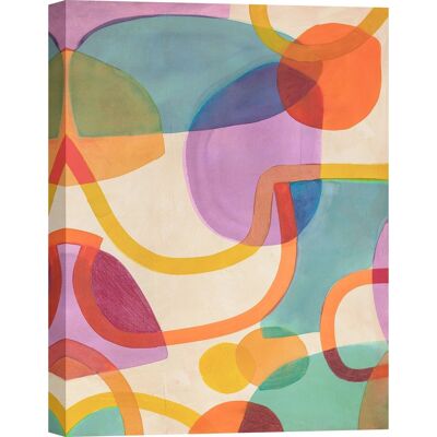 Cuadro abstracto, impresión en lienzo: Steve Roja, Risa II