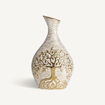 Grand vase sapin doré - 8x21x35cm 1