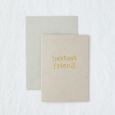 Bestest Friend - Biglietto d'auguri ecologico per l'amicizia