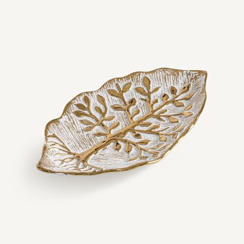 Bandeja arbol oro - 33x21x4cm