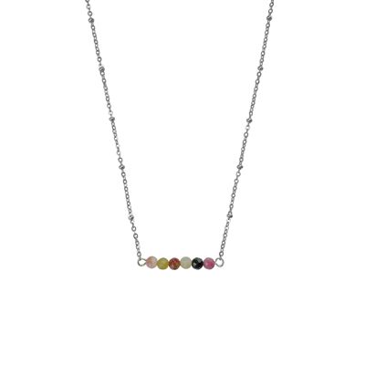 Necklace Watermelon Tourmaline - Silver