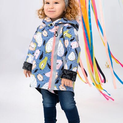 Kids Softshell Jacket with Patent,Fruits