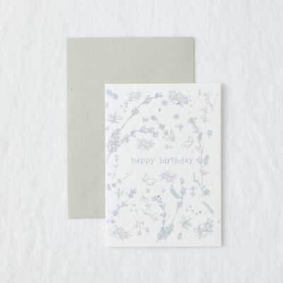 Alles Gute zum Geburtstag – Pflanzbare Grußkarte mit Wildblumensamen