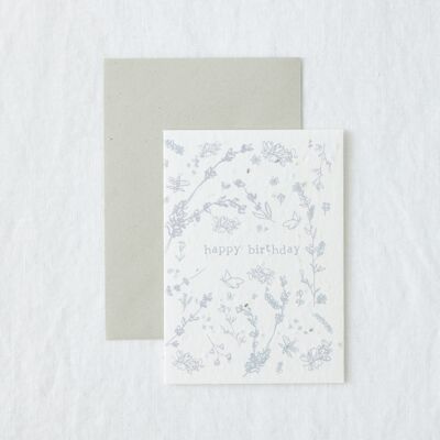 Joyeux anniversaire - Plantable de graines de fleurs sauvages Carte de vœux