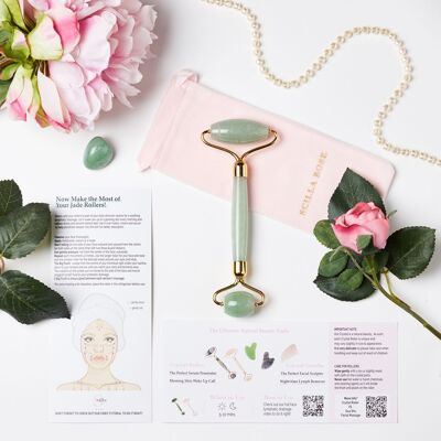 Scilla Rose-Jade Roller Anti-Aging Gesichtsmassagegerät
