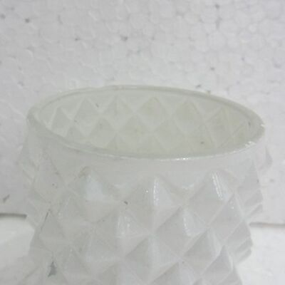 glas diamond recht klein white