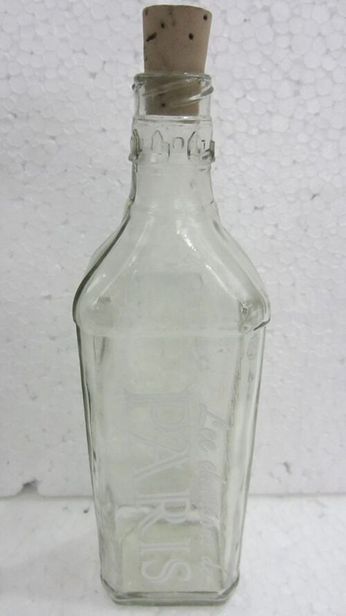 Glasflasche klar klein &#39;&#39;paris&#39;&#39;