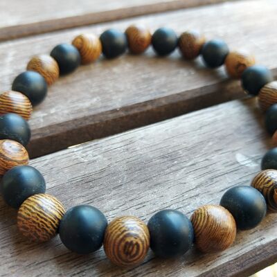 Wood Beads Bracelet - ABJ036-1