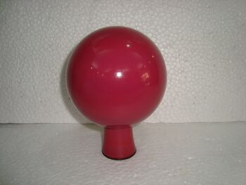 Brochette rose moyenne avec boule de verre