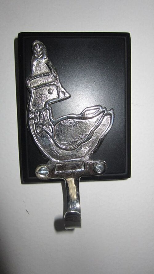 Garderobenständer Ente aus schwarzem Nickel