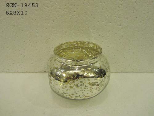 Schüssel Glas rund/eckig silber