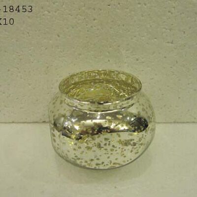 Schüssel Glas rund/eckig silber