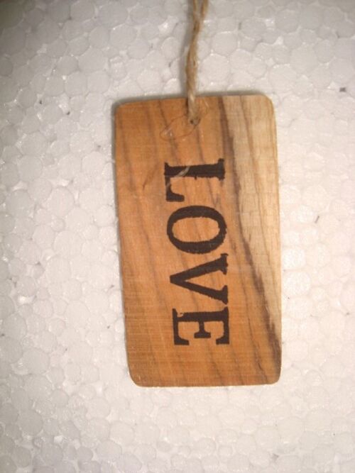 Hout-Tag &#39;&#39;Liebe&#39;&#39; naturel