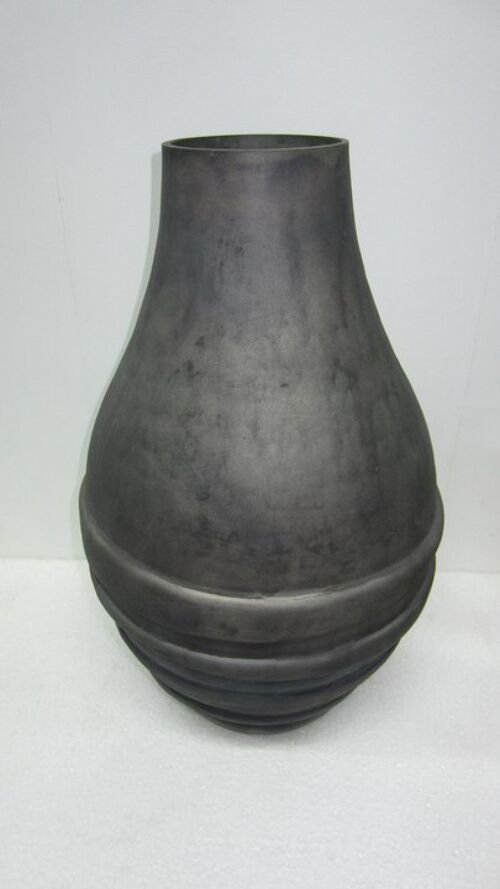 Swirl Belly Vase gr. Grau