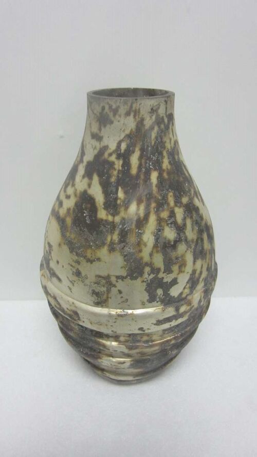 Swirl Belly Vase col. Silber