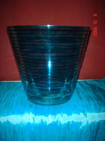 matki vase ruban turquoise/transparent