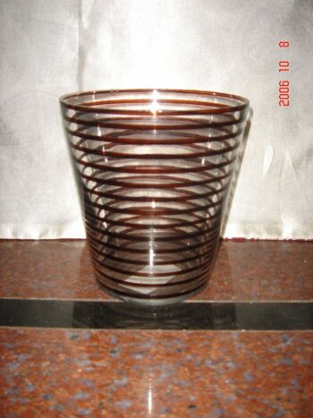 Gamla vase ruban marron/transparent