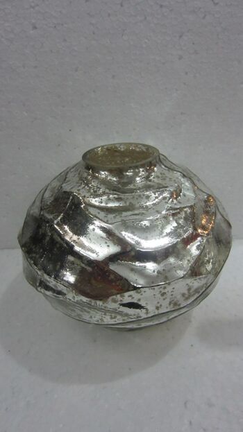 Vase boule pliant argent grand