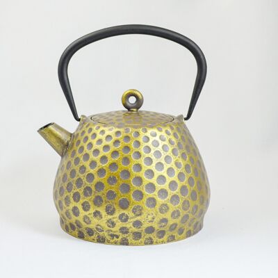 Teiera in ghisa Gulu, pentola in ferro, caffettiera, 1,5 l in oro