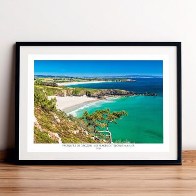 Affiche 30 x 40 cm - Les Plages de Telgruc-sur-Mer, Presqu'île de Crozon