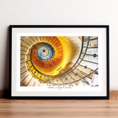 Plakat 30 x 40 cm - Die Treppe des Eckmühl-Leuchtturms, Finistère