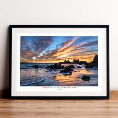 Affiche 30 x 40 cm - La Plage du Kador, Presqu'île de Crozon