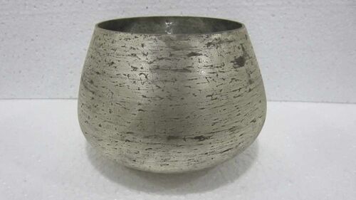 Vase U-Form mittlere Silberfolie