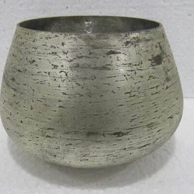 Vase U-Form mittlere Silberfolie