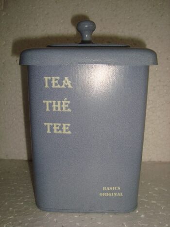 Boîte à thé bleue