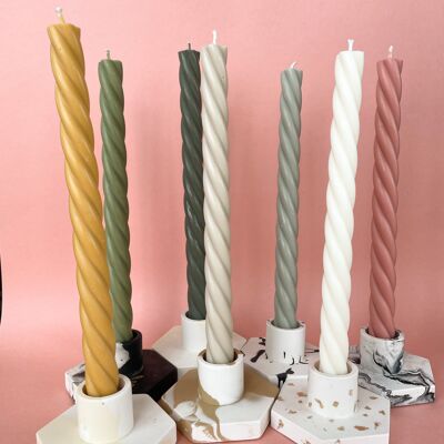 Dinner Candles Twisted - Erdton