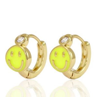 Orecchini smiley gialli/collezione bambini