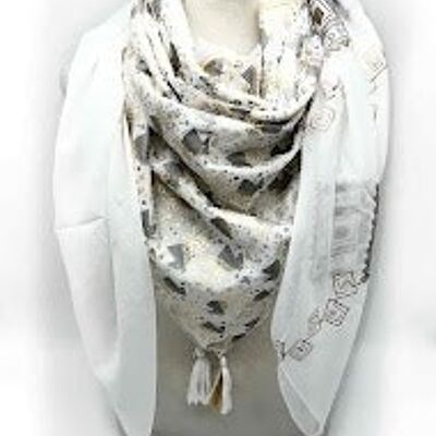 square scarves VC1 white