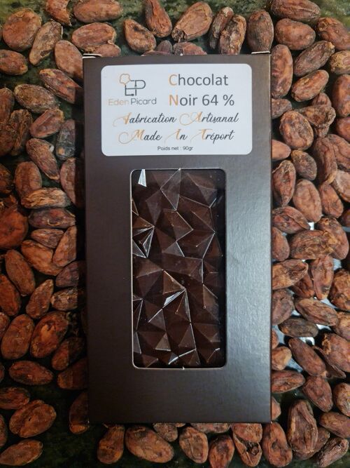 Tablette Chocolats noir 64% Fabrication maison