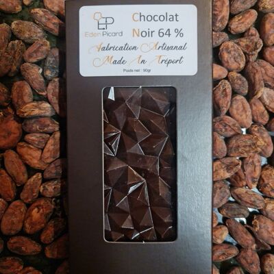 Tablette Chocolats noir 64% Fabrication maison