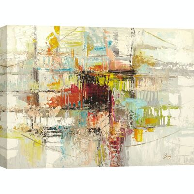 Abstract painting, print on canvas: Lucas, Mild thought
