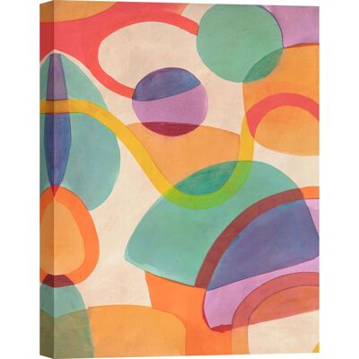 Cuadro abstracto, impresión en lienzo: Steve Roja, Risa I