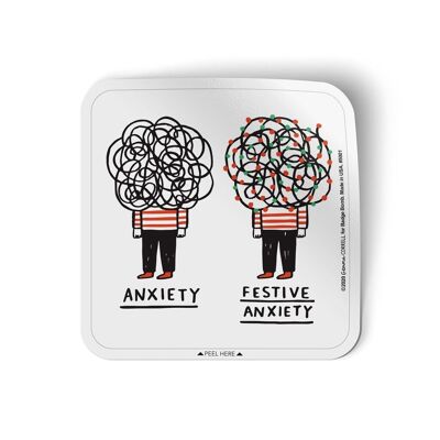 Gemma Correll Anxiété festive Sticker