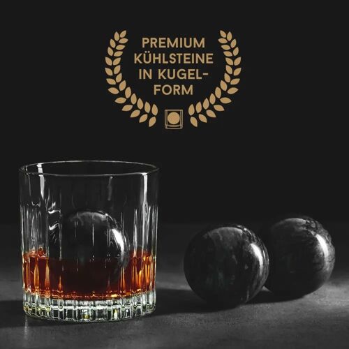 B’ROCKS Premium Kühlsteine in Kugelform Ø5cm - Whisky Steine