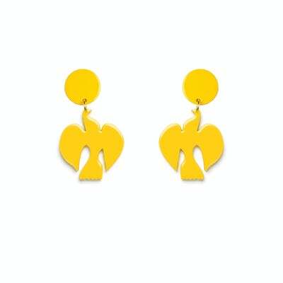 Boucles d'oreilles COLOMBINE jaune