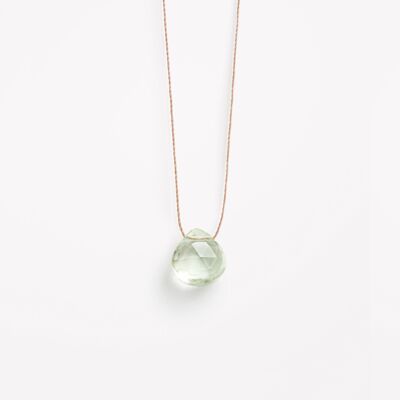 Mint Green Amethyst Fine Cord Necklace