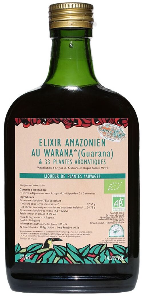 ELIXIR AU WARANA 
 (34 plantes aromatiques, 
 boisson alcoolisée)