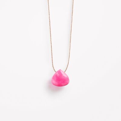 Pink Jade Fine Cord Necklace