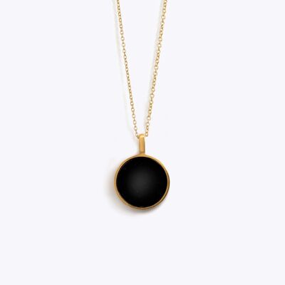 Black Onyx Porthole Necklace