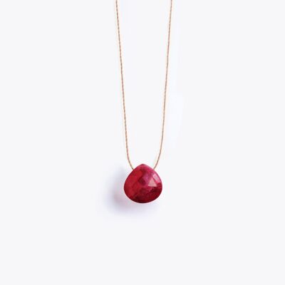 July Fine Cord Birthstone Necklace