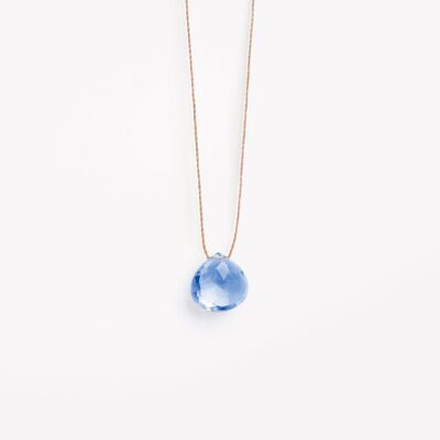 California Blue Quartz Fine Cord Necklace