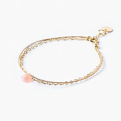 October Gold and Silk Birthstone Bracelet