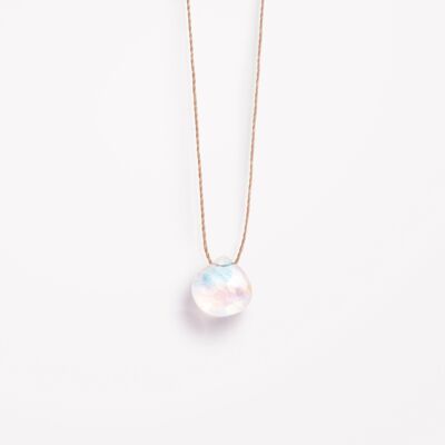 Rainbow Moonstone Fine Cord Necklace