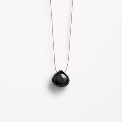 Black Spinel Fine Cord Necklace