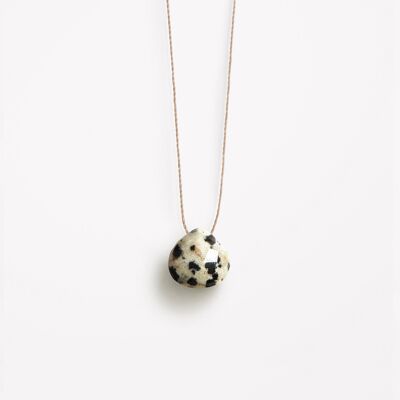 Dalmatian Jasper Fine Cord Necklace