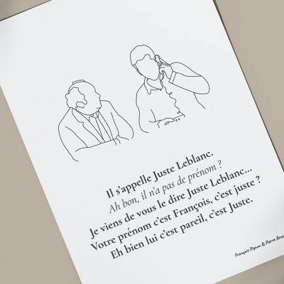 Afiche Le Dîner de Cons - "Juste Leblanc"